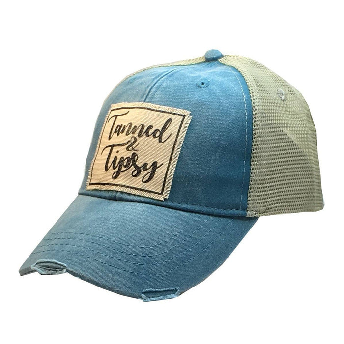 Tanned & Tipsy Distressed Trucker Cap