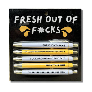 Fresh out of Fucks Pen Set (funny, sweary, office, gift) - Taryn x Philip Boutique