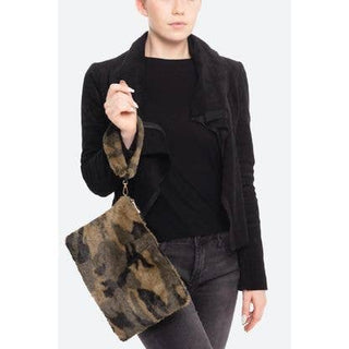 Furry Camo Crossbody Clutch - Taryn x Philip Boutique