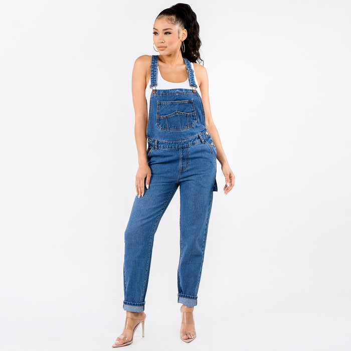 Relaxed Denim Overalls