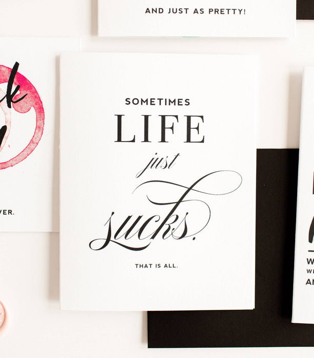 Life Sucks Sympathy Card & Friendship Card - Taryn x Philip Boutique