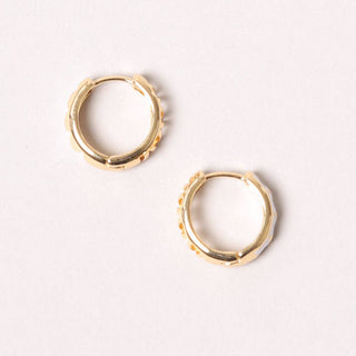 14K Gold-Dipped Two-Tone Hoops: ONE SIZE / GLD