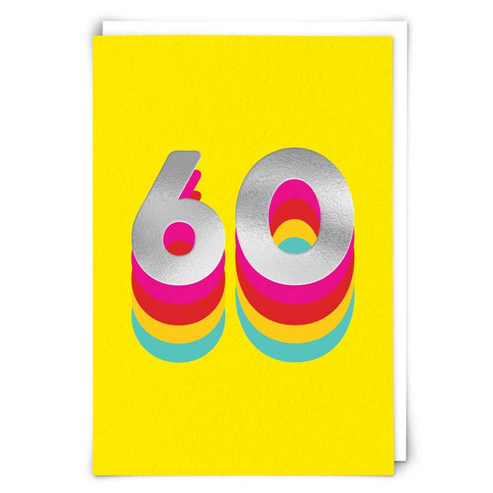 Rainbow 60 Birthday Card