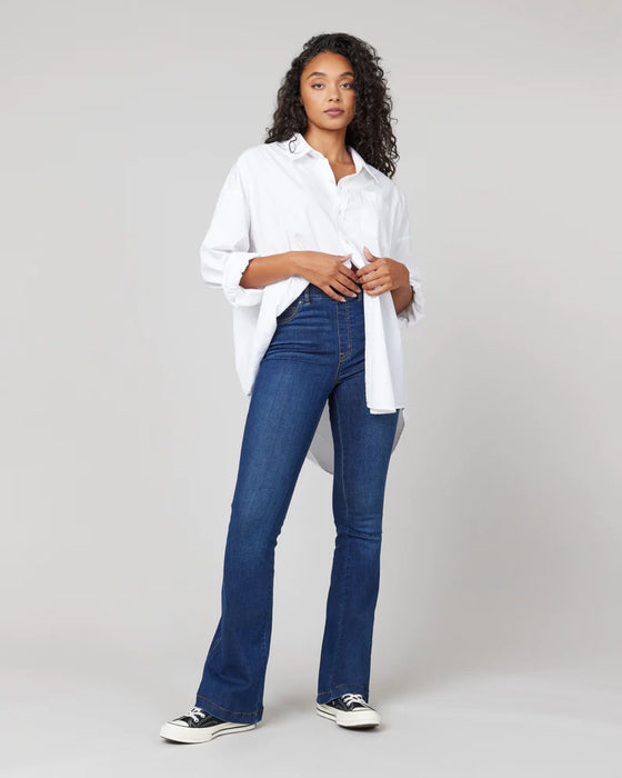 SPANX® High Rise Flare Leg Jeans in Midnight Shade