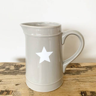Grey Jug W/White Star - Taryn x Philip Boutique