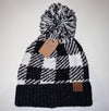 CC Beanie - Check Jacquard with Knit Pom - Taryn x Philip Boutique