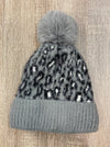 Winter Leopard Beanie with Pom Pom - Multiple Colors - Taryn x Philip Boutique