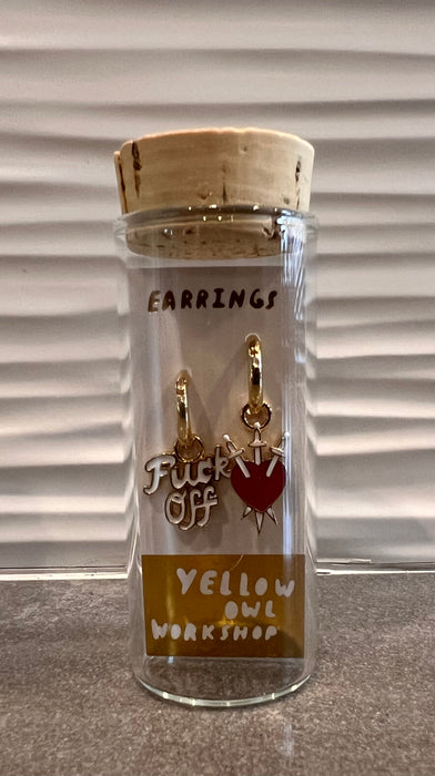 Yellow Owl Workshop F*ck Off Hoop Earrings
