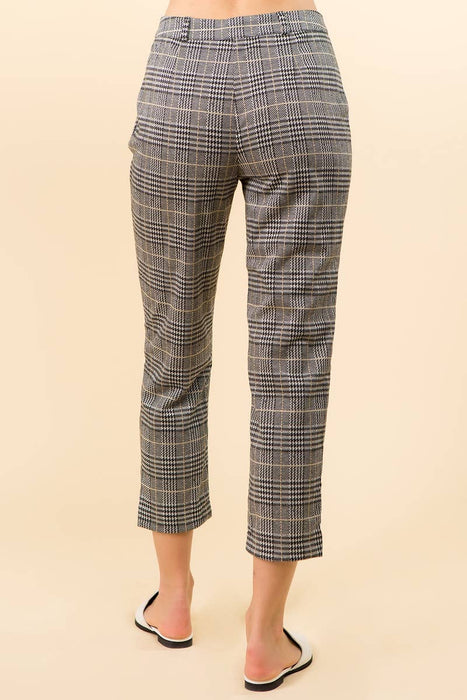 June & Hudson Houndstooth Cropped Pants - Plus Size - Taryn x Philip Boutique
