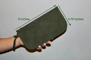 Faux Suede Wristlet - Green - Taryn x Philip Boutique
