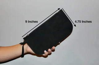 Faux Suede Wristlet - Black - Taryn x Philip Boutique