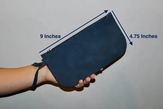 Faux Suede Wristlet - Navy - Taryn x Philip Boutique