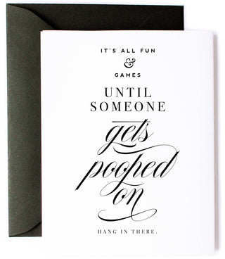 Gets Pooped On - Funny, New Baby Congrats Card - Taryn x Philip Boutique