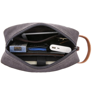Canvas and Leather Dopp Kit - Taryn x Philip Boutique