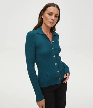 Michael Stars Miri Ribbed Button Down Top - Taryn x Philip Boutique