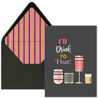 Mod Lounge Paper Company - I'll Drink To That Vintage Cocktail Greeting Card