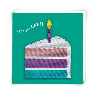 Cake Card with Reusable Reversible Sequin Patch - Taryn x Philip Boutique