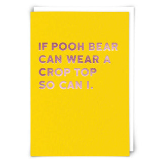 Pooh Bear Greetings Card - Taryn x Philip Boutique