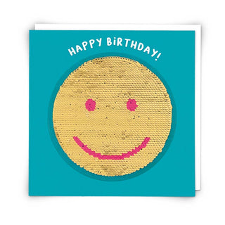 Smiley Card with Reusable Reversible Sequin Patch - Taryn x Philip Boutique
