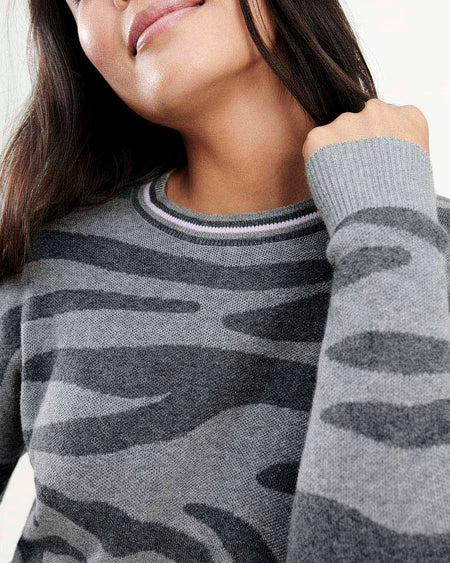Splendid Zebra Cashblend Sweater - Taryn x Philip Boutique