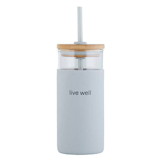 18oz Glass Tumbler  - Live Well - Taryn x Philip Boutique