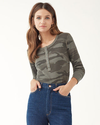 Splendid Forever Camo Henley - Taryn x Philip Boutique