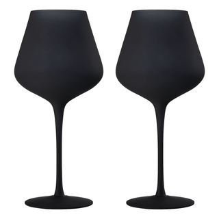 Matte Black Crystal Wine Glass - Set of 2 - Taryn x Philip Boutique