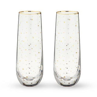 Starlight Stemless Champagne Flute Set of 2 - Taryn x Philip Boutique
