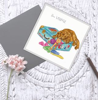 'Bon Voyage' Loose Luggage dog card - Taryn x Philip Boutique